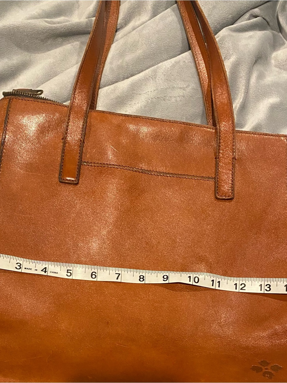 Patricia Nash Leather Shoulder Bag in Cognac Brown